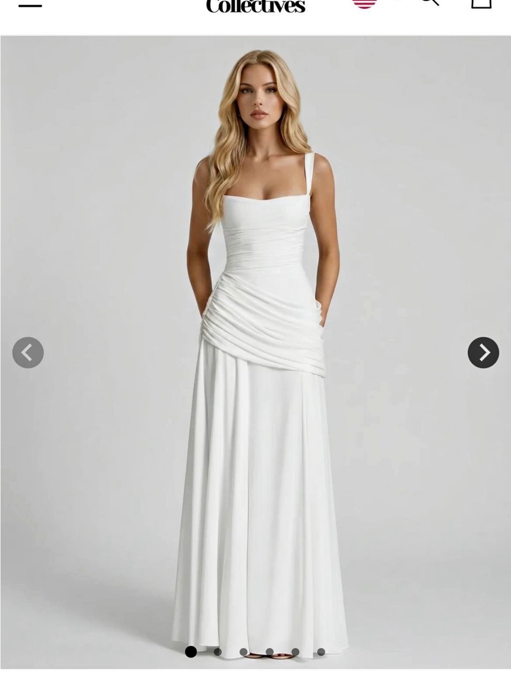 White Maxi Dress - SMALL